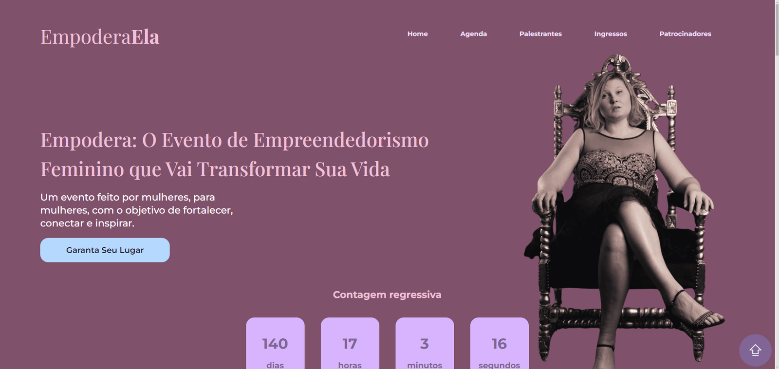 Imagem do site do EmpoderaEla, demonstração do nosso serviço de Web Design Personalizado